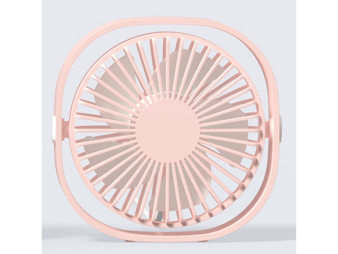Ventilador De Mesa Portátil Com 3 Velocidades Usb, Ventilador De Resfriamento Silencioso Com Rotação De 360 Graus Rosa SUNNY SPACES