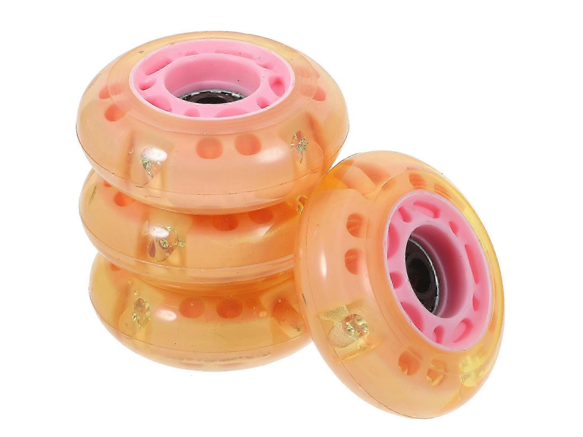 Pcs Rodas Led De Skate 64mm Para Substituição Ao Ar Livre Cor Aleatória