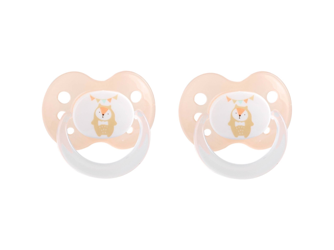 Conjunto 2 Chupetas Silicone Reversível +6m Happy Bear
