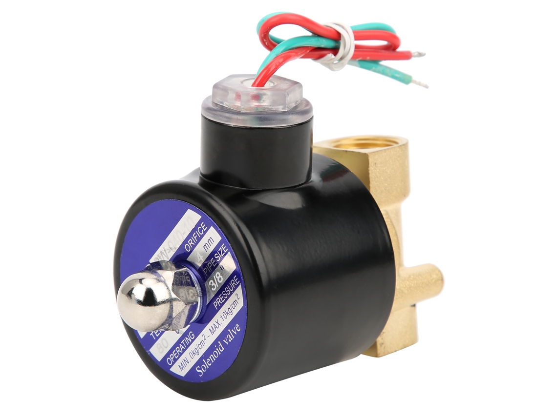 Válvula Solenóide De Latão Normally Closed 2w‑040‑10dc24v Para Pressão De Água 1mpa 80°c
