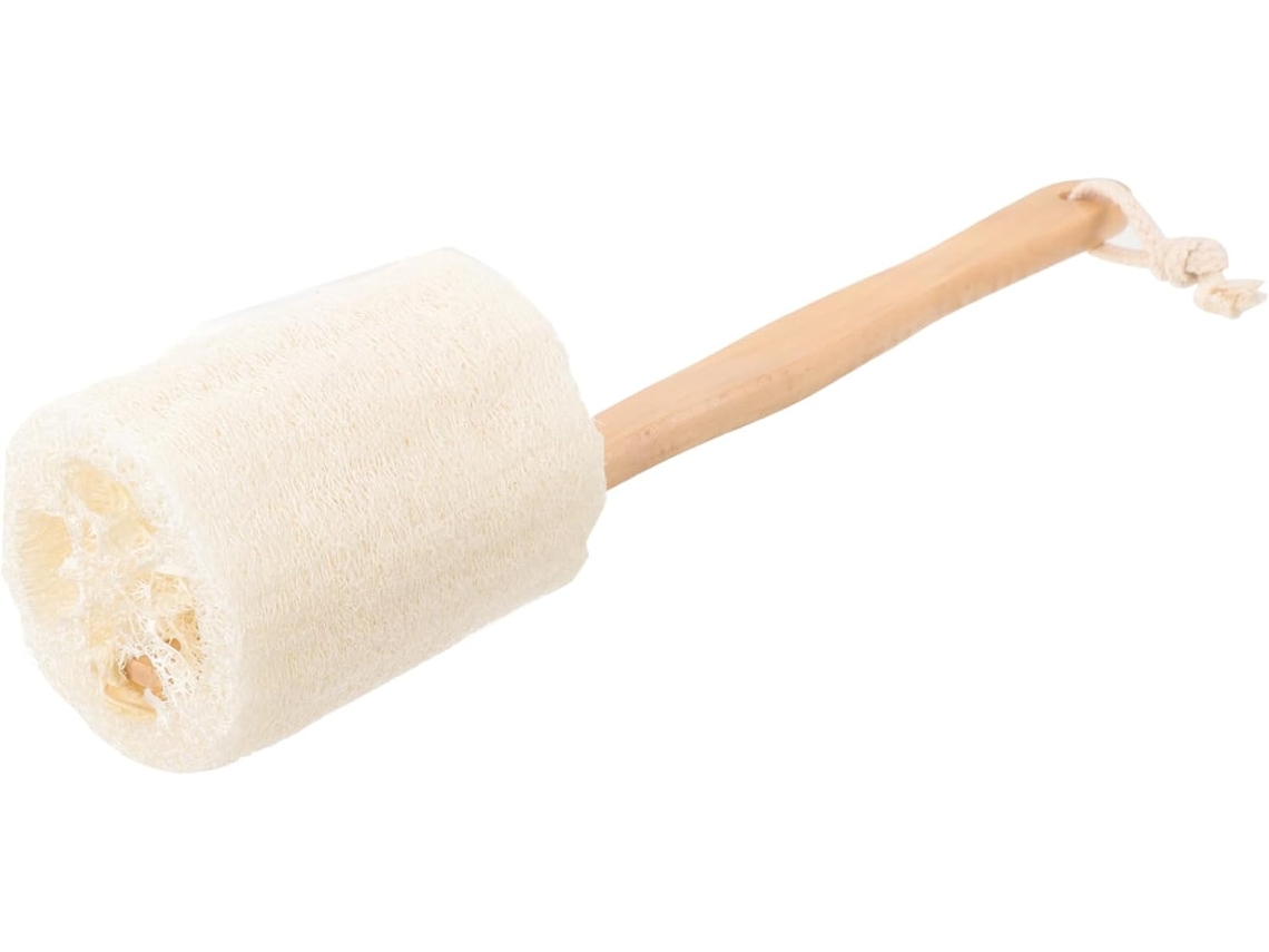 Escova De Banho Esponja Bucha Plafope, Cabo Longo, Bastão Esfoliante Natural De Bucha Para Limpeza Corporal, Spa E Banho