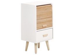 Mesa De Cabeceira Com Gaveta Beliani Nesika De Mdf Branco 30x25x56