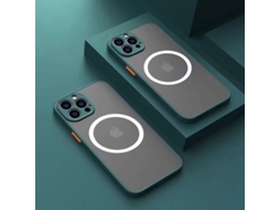 Capa Para Iphone 17 Air Verde Meia-noite Com Fixação Magnética, Resistente A Impactos E Acabamento Fosco