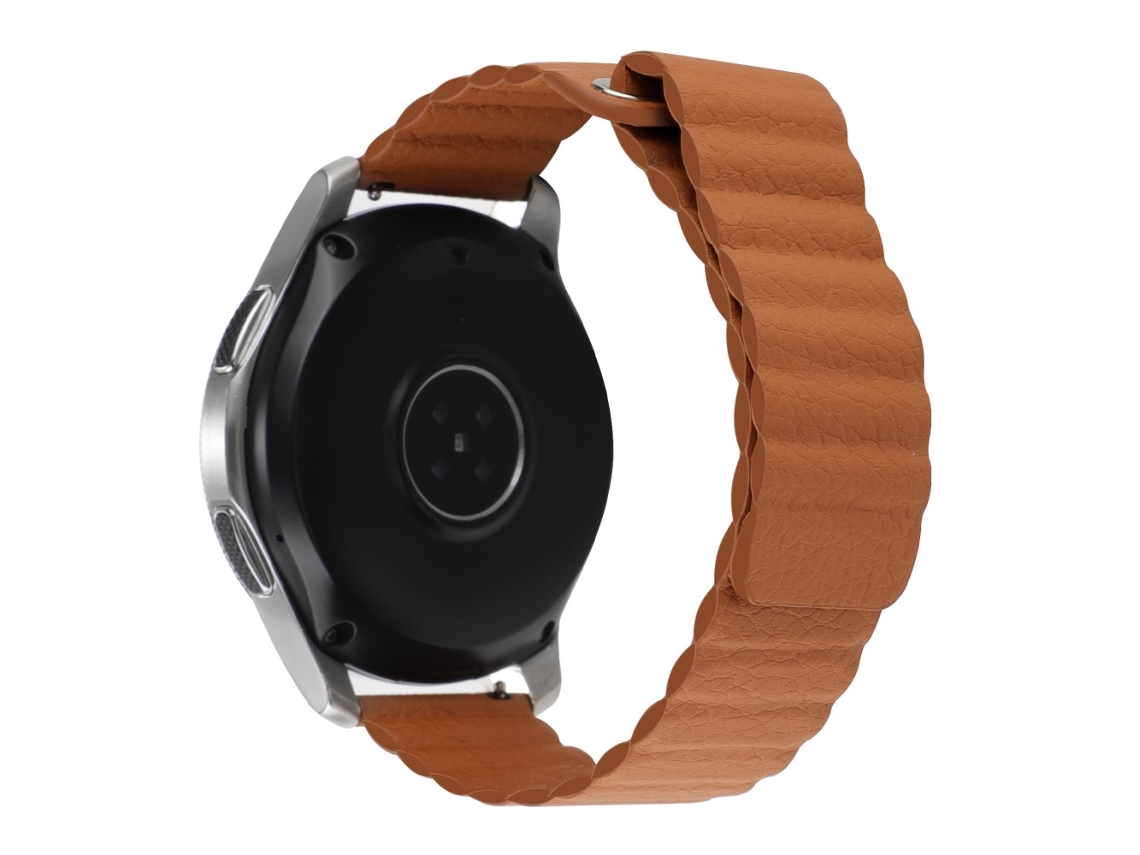 Bracelete de Couro Genuíno Magnético 22Mm para Coros Apex 46Mm/Apex Pro/Ticwatch Pro 3 Marrom