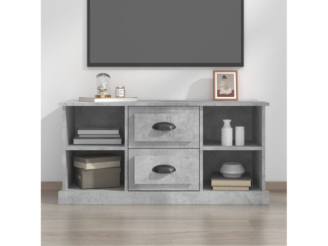Móvel Tv | Gabinete De Tv | Armário De Tv 99,5x35,5x48 Cm Derivados De Madeira Cinzento Cimento