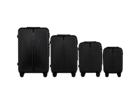 Conjunto De Bagagem Wings Swan De 4 Peças Preto, Abs (g, M, P, Xs)