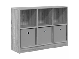 Conjunto 1 Unidade De Armazenamento Buffet Vidaxl Cinzento Derivados De Madeira (88,5 X 27,5 X 63,5 Cm)