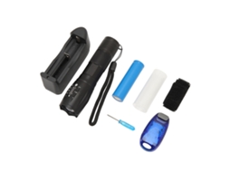 Lanterna De Mão Com Zoom Brilhante, 5 Modos, Com Luz De Mochila Para Acampamento De Emergência, Plugue Ue Ac110 220v, Preta Aquaforge