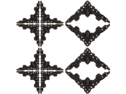 Protetores De Canto Besportble, Conjunto De 12 Peças, Design Versátil Em Ferro Preto Para Proteção E Decoração De Móveis