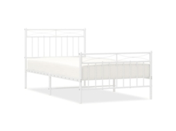 Bed Frame, Bed Frames Vidaxl Branco Aço (100 X 190 Cm)