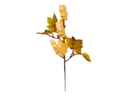 Abóbora Artificial De 21 Cm E Galho De Folha De Bordo Cores Brilhantes E Vivas Everley891
