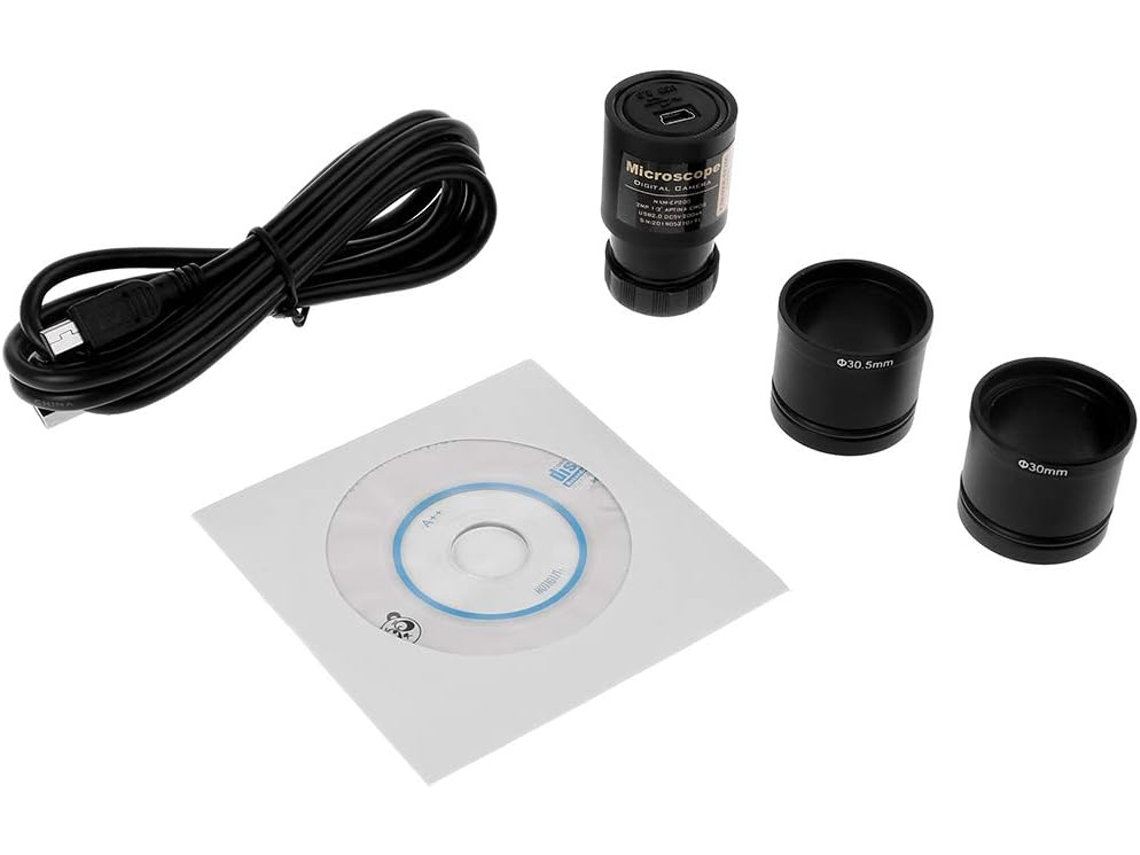 Ocular Eletrônica Usb De 2.0 Mp Para Microscópio - Adaptadores