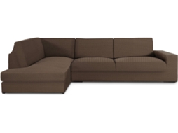 Capa de Chaise Longue de Canto Esquerda EYSA Premium Jaz Tecido Multielástico (500 x 110 x 120 cm - Poliéster e Algodão - Marrón)