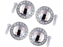 1 Pacote De Puxadores Gaveta Vidro Com Strass, Elegantes Puxadores De Cristal Para Armários, Cômodas E Guarda Roupas