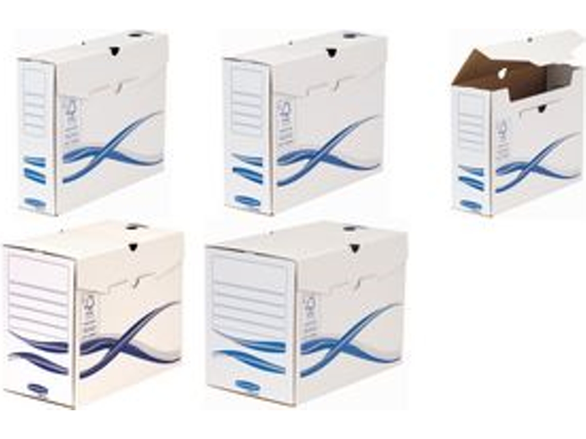Fellowes | Bankers Box Basic Archive Box 4460101 80 Mm 100 Percent Recycled Fsc Certified | For Documents - Blue 25-pac