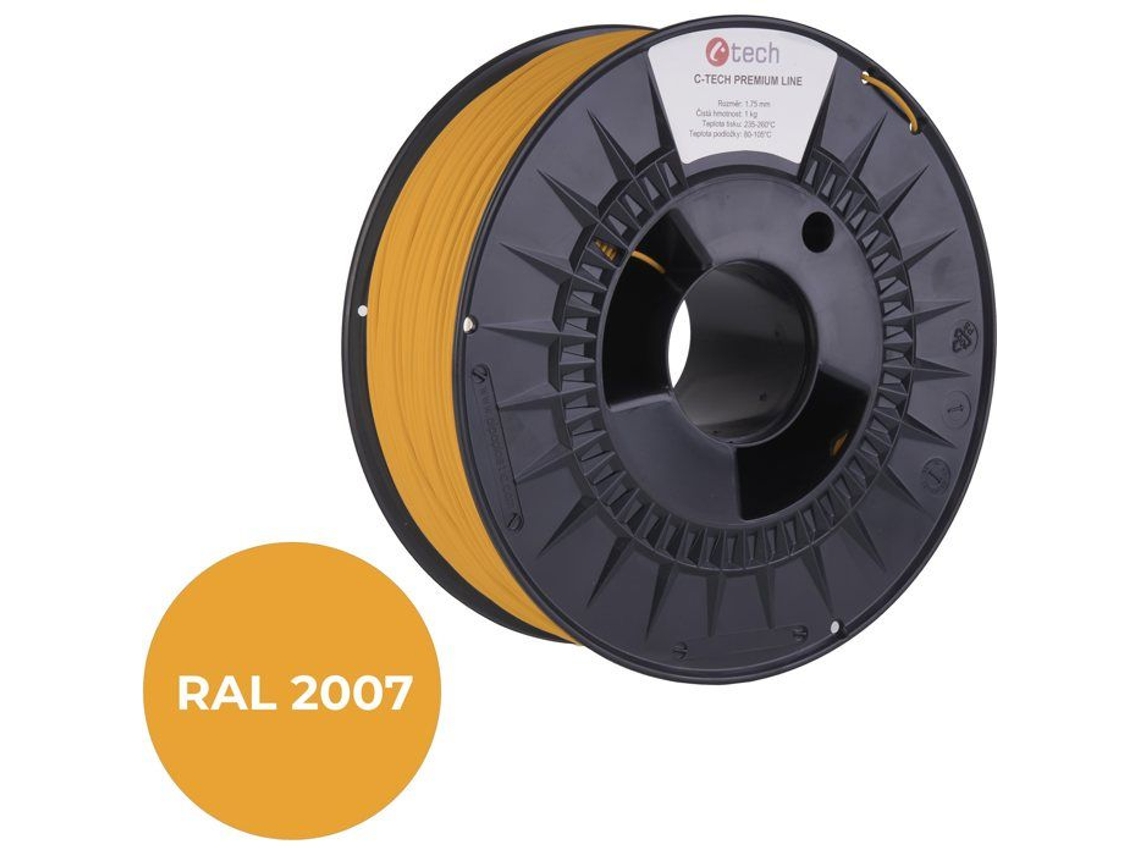 Filamento Luminescente Laranja Pla Light Premium Line Ral2007 C Tech