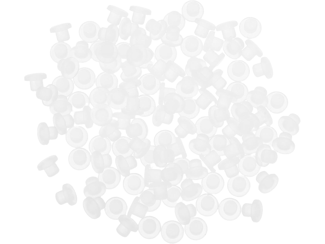Tampões De Silicone Transparente Healvian Para Orifícios Redondos 30mm, Pacote Com 100 Unidades Tampões Tipo Botão Para