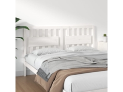 Vidaxl Cabeceira De Cama 165,5x4x100 Cm Madeira De Pinho Maciça Branco