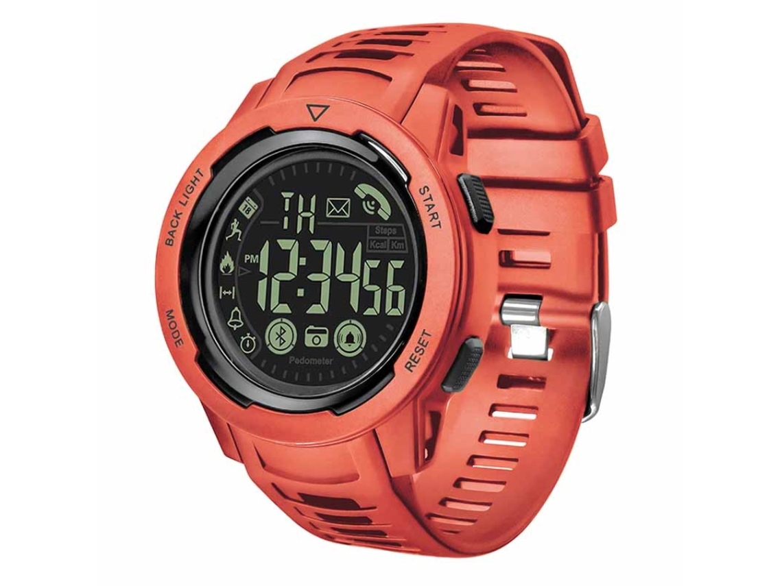 (vermelho) Relógio Esportivo Inteligente Bluetooth À Prova D'água Para Uso Externo