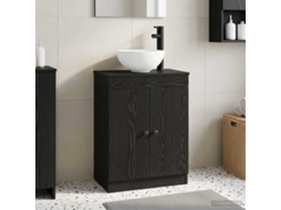 Vidaxl Gabinete De Banheiro Com Pia Preto 54 X 35 X 83 Cm