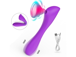 Vibrador De Massagem De Suco 2 Em 1 Com 7 Modos Para Mulheres (roxo) Yizhood