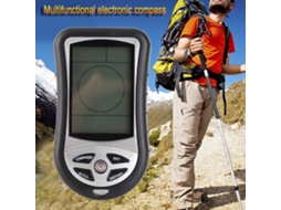 Altímetro Digital Com Barômetro E Bússola Multifuncional Preto Para Hiking Ao Ar Livre