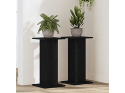 Vidaxl Suporte Para Plantas 2 Pcs Carvalho Preto 30 X 30 X 60 Cm