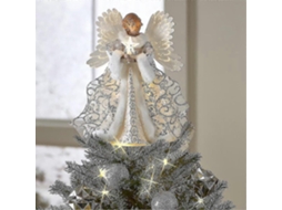 Snqtv Enfeite De Natal De Anjo Branco Com Luzes Led Olysi Shop