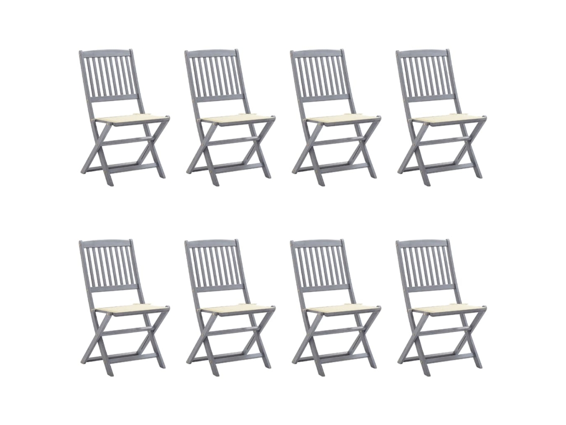 Folding Chair, Folding Chairs Vidaxl Cinzeto Madeira De Acácia (n/a)