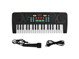 Piano Elétrico Infantil 37 Teclas Com Microfone Brinquedo Musical Digital Usb