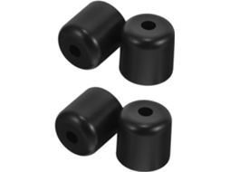 Conjunto De 4 Pés Reposição Em Plástico Preto Para Móveis, Com Estrutura De Encaixe Por Parafuso, Versáteis E Fáceis De