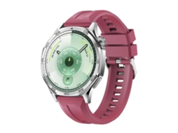 Pulseira De Silicone Com Fivela Prateada E Sistema De Liberação Rápida Para Huawei Watch Gt 6 46mm