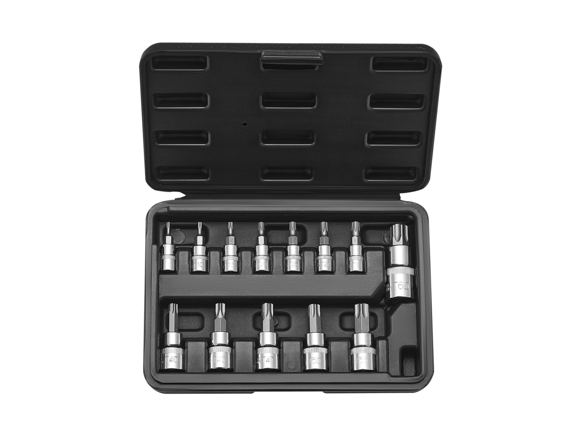 Conjunto de chaves Torx Vevor de 13 peças, acionamentos de 1/4 pol., 3/8 pol. e 1/2 pol.