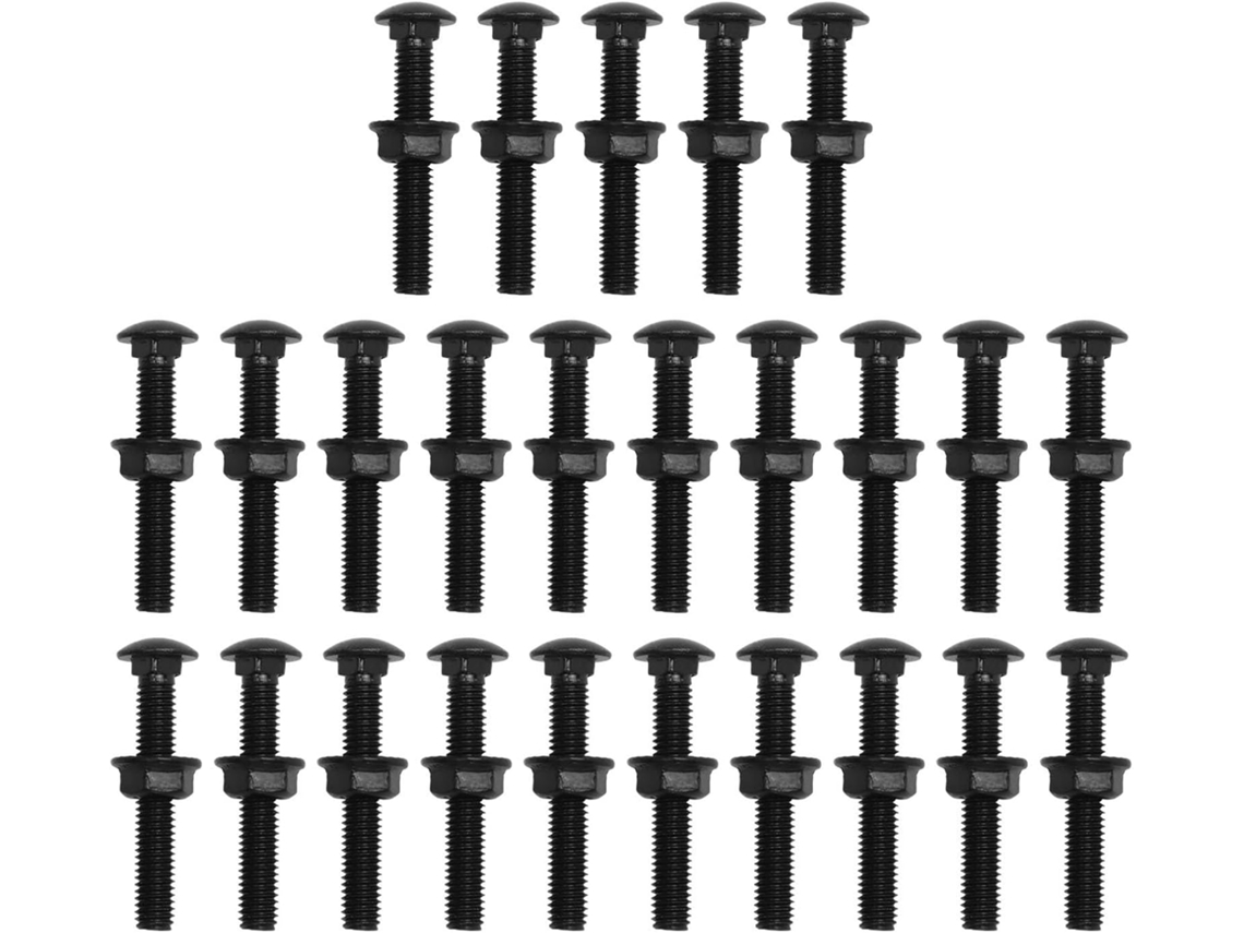 Conjunto De Parafusos E Porcas Flangeados M5 X 30mm Em Aço Inoxidável 25 Peças Ideal Para Bancadas Trabalho Projetos