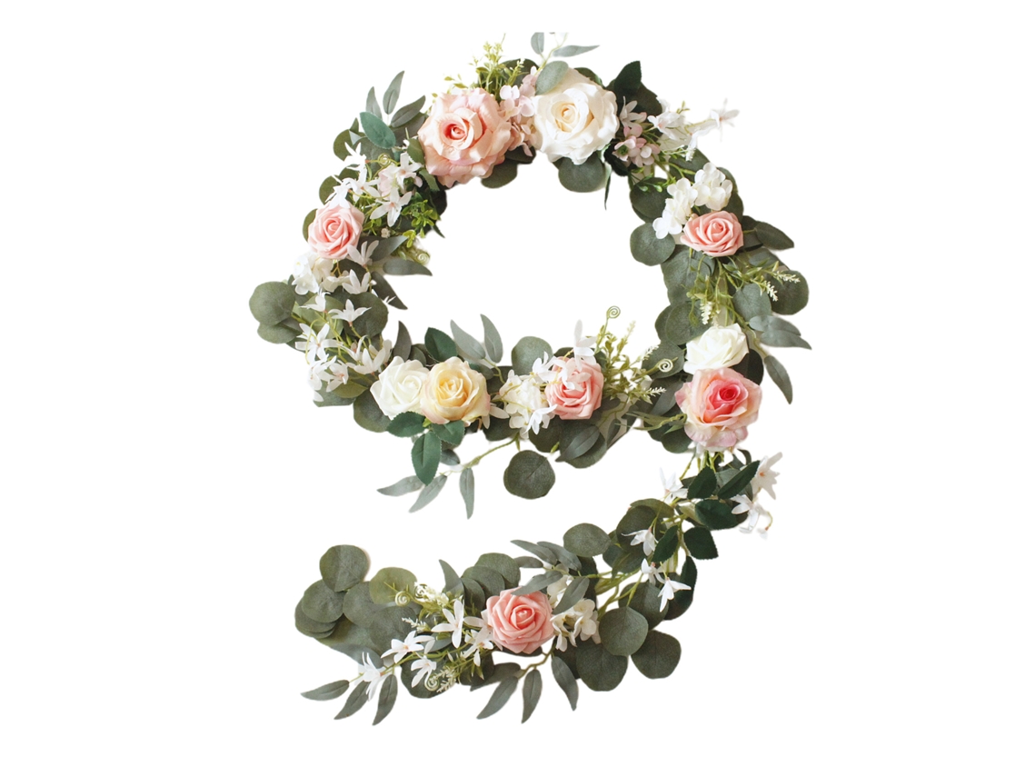 Guirlanda Artificial Spring Com Vem E Eucalipto Para Decoração De Casamento E Festa - Laxiscreed