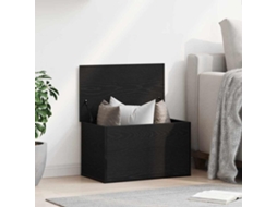 Vidaxl Caixa De Armazenamento Carvalho Preto 60 X 35 X 35 Cm
