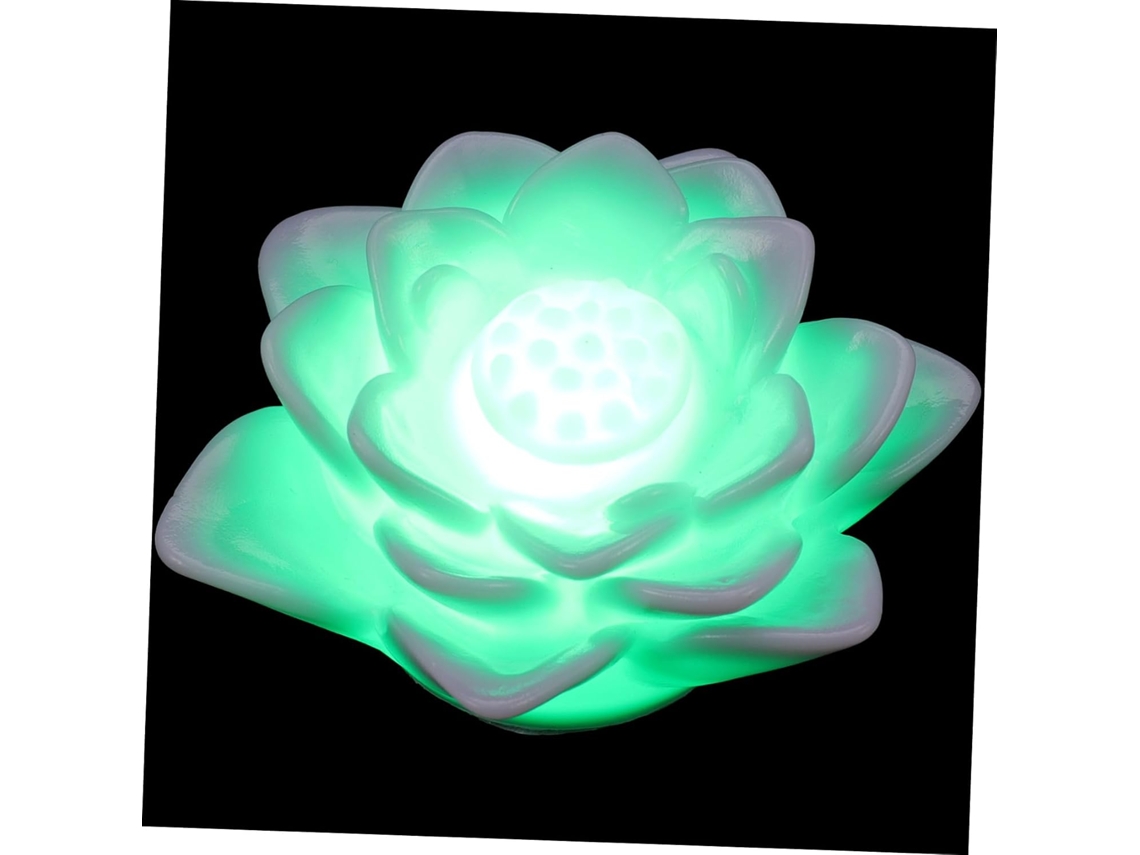 Luminária Noturna Led Em Formato De Flor Lótus, Feita Vinil Branco,