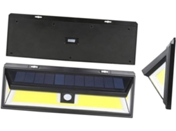 Luz De Emergência Solar Com Sensor Cob Para Parede, Jardim, Porta, Garagem E Segurança Recarregáve Gokoco