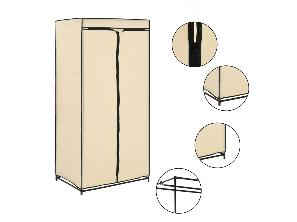 Conjunto 1 Wardrobe, Wardrobes Vidaxl Creme Tecido (n/a)