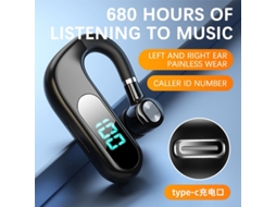 Kit Mãos-livres Compatível com Bluetooth Stereo Tipo de Orelha Pendurada Modelo Comercial Bateria Exibição Long Standby Preto
