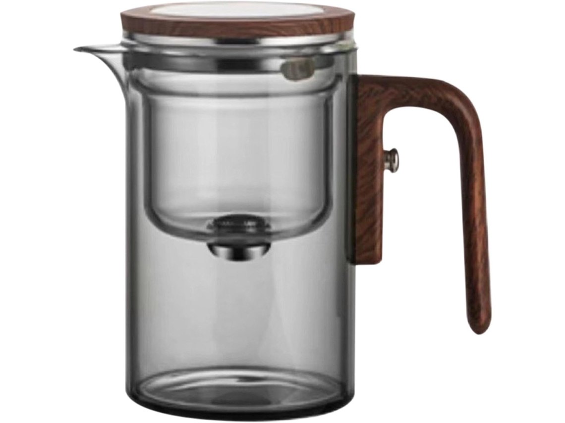 Chaleira De Vidro Com Infusor, 600ml | Chaleira Segura Para Chá A Granel Com Infusor Para Casa E Sal Gokoco