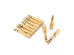 10pcs Adaptador De Áudio Estéreo Plug 6.5mm Macho Para 3.5mm Fêmea Para Fone De Ouvido E Microfone