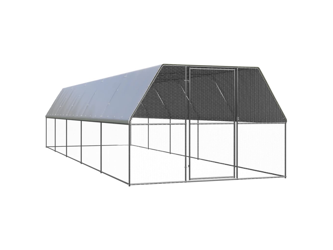 Vidaxl Galinheiro De Exterior 3x10x2 M Aço Galvanizado