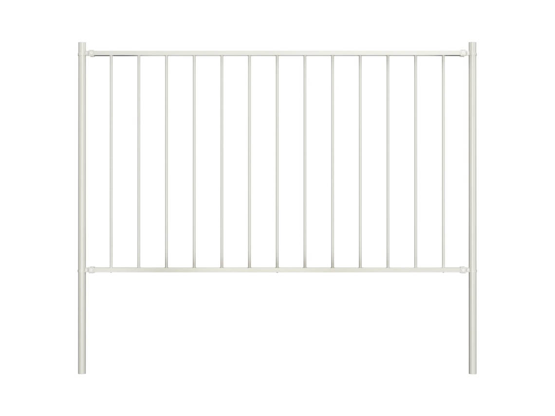 Painel De Vedaã§ã£o C/ Postes Aã§o Revestido Com Pã³ 1,7x1 M Branco DKD HOME DECOR