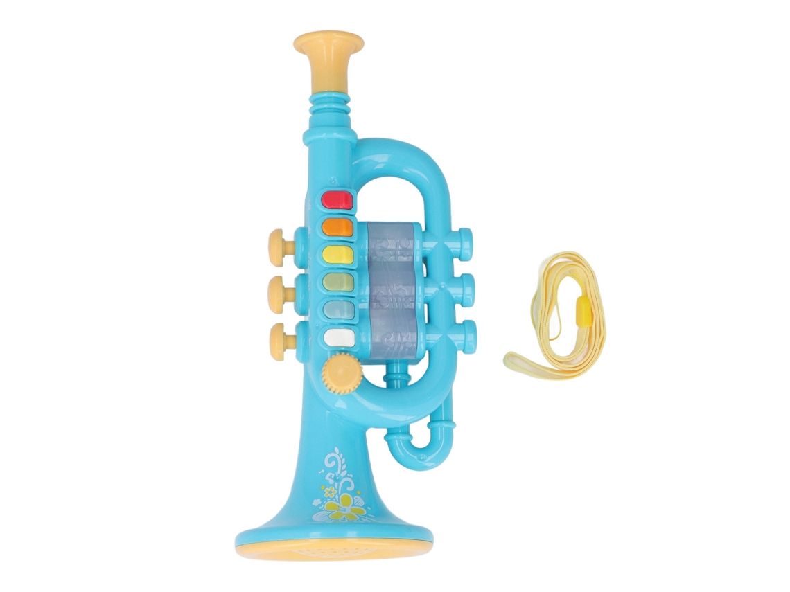Ats brinquedo de Chifre com Efeitos de Luz Dinâmica e Som, Instrumento Musical com Corda, Presente para Maiores de 3 Anos, Azul