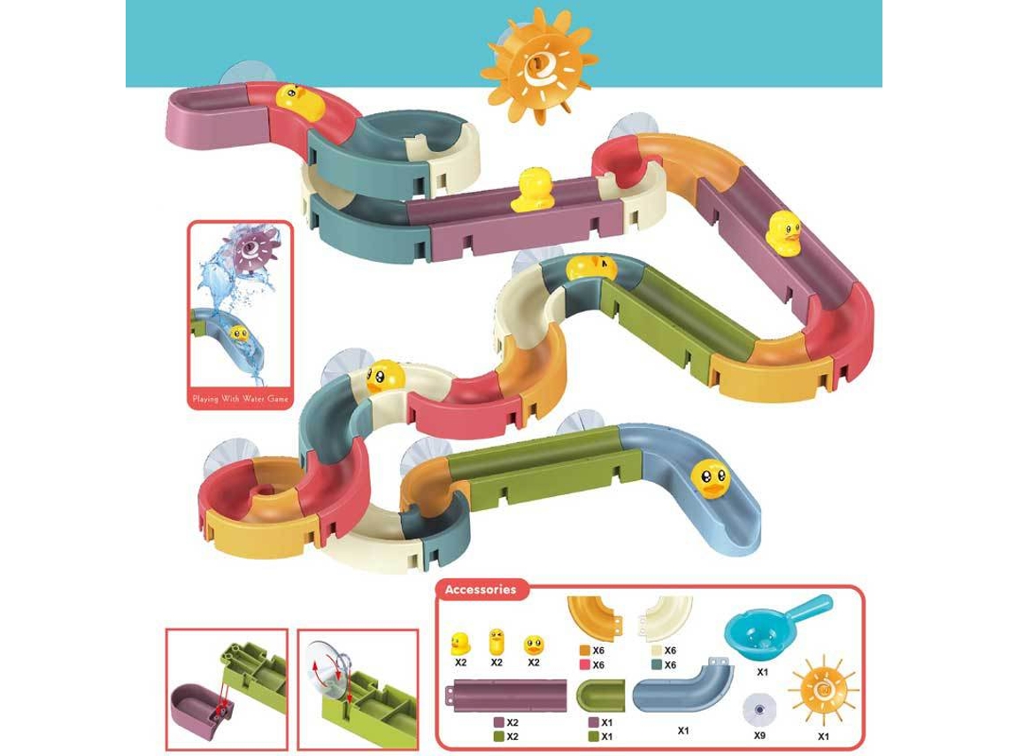 Brinquedos De Banho Diy Slide Para Crianças Idades 3 Kit De Construção Para Idades 5 7banheira Tempo Presentes De Aniversário Ohpa A05