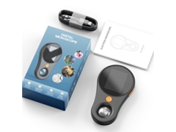 Microscópio Digital Infantil 500x com Luz Led, Tela Ips 2 Polegadas Recarregável | S/MARCA