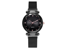 Reloj De Cuarzo Star Sky Con Correa De Malla Para Hombres Y Mujeres (negro)