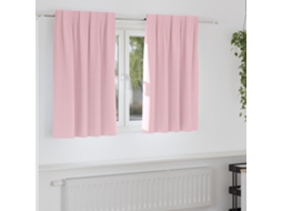 Vidaxl Cortinas Blackout Com Argolas 2 Pcs Rosa Bebé 140 X 140 Cm