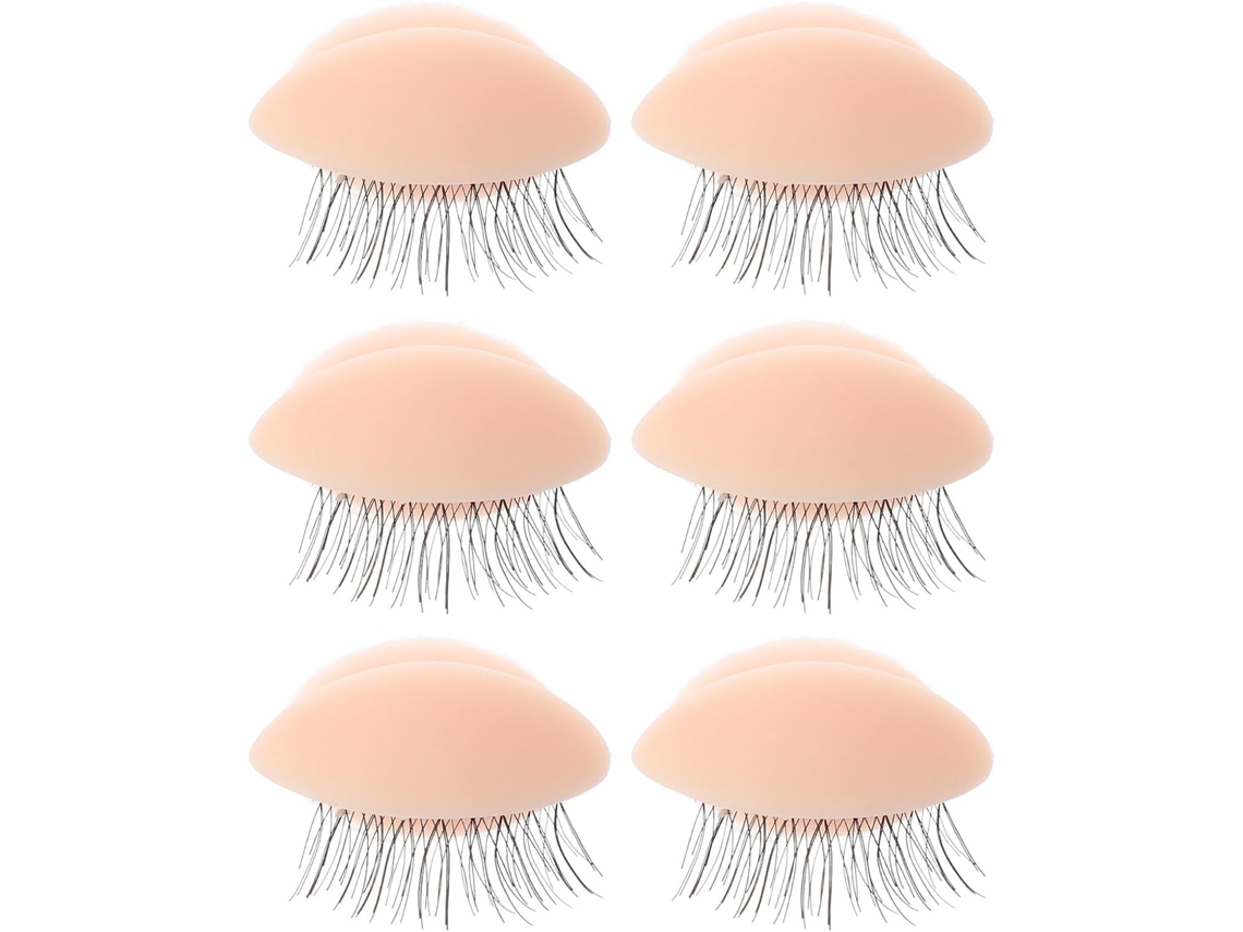 Cabeça de manequim com extensão de sobrancelha removível em silicone, 3 pares.